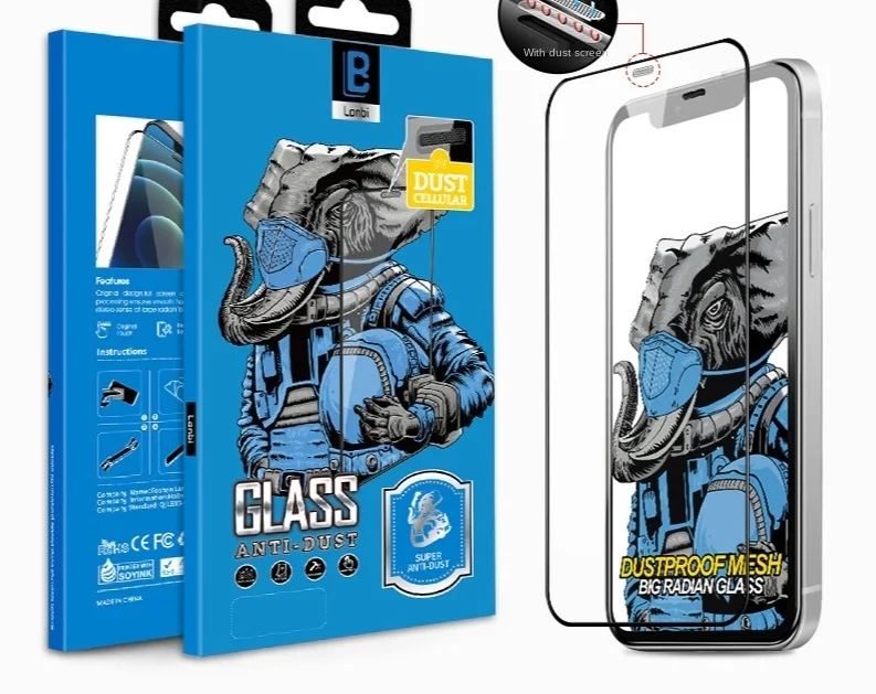 

Suitable for iPhone 13 toughened Apple 12 HD silk screen film Apple 11 large arc dust screen mobile phone for samsung j7 2017