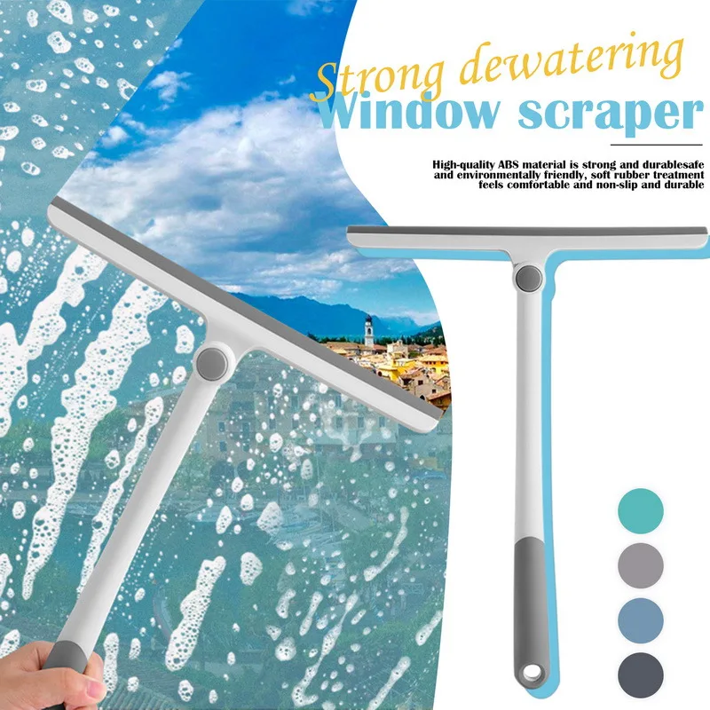 

Window Wiper Scraper Glass Cleaning Brush with Silicone Spatula for Kitchen Bathroom Window Cleaner Household Cleaning Tools