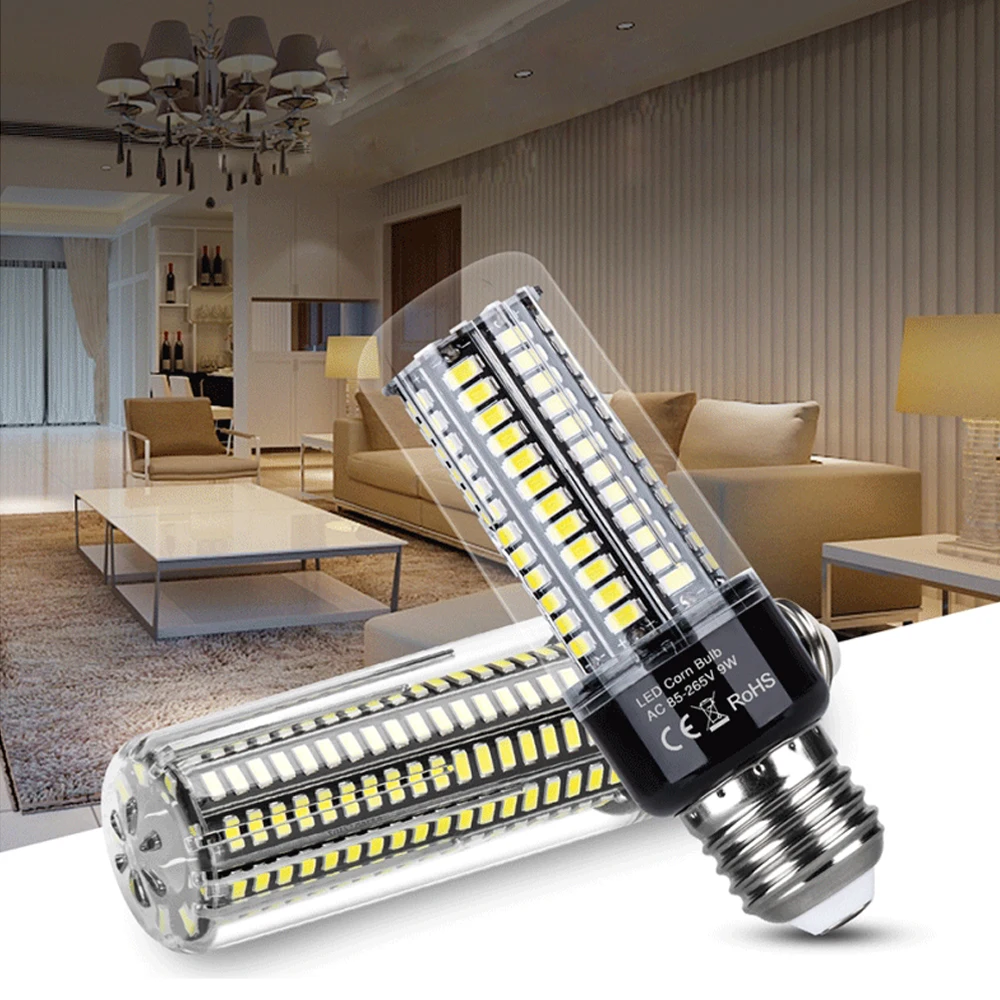 

LED Bulbs E27 E14 B22 SMD5736 Smart IC No Flicker Corn Light Lamp 3.5W 5W 7W 9W 12W 15W 20W Warm White/White AC85-265V
