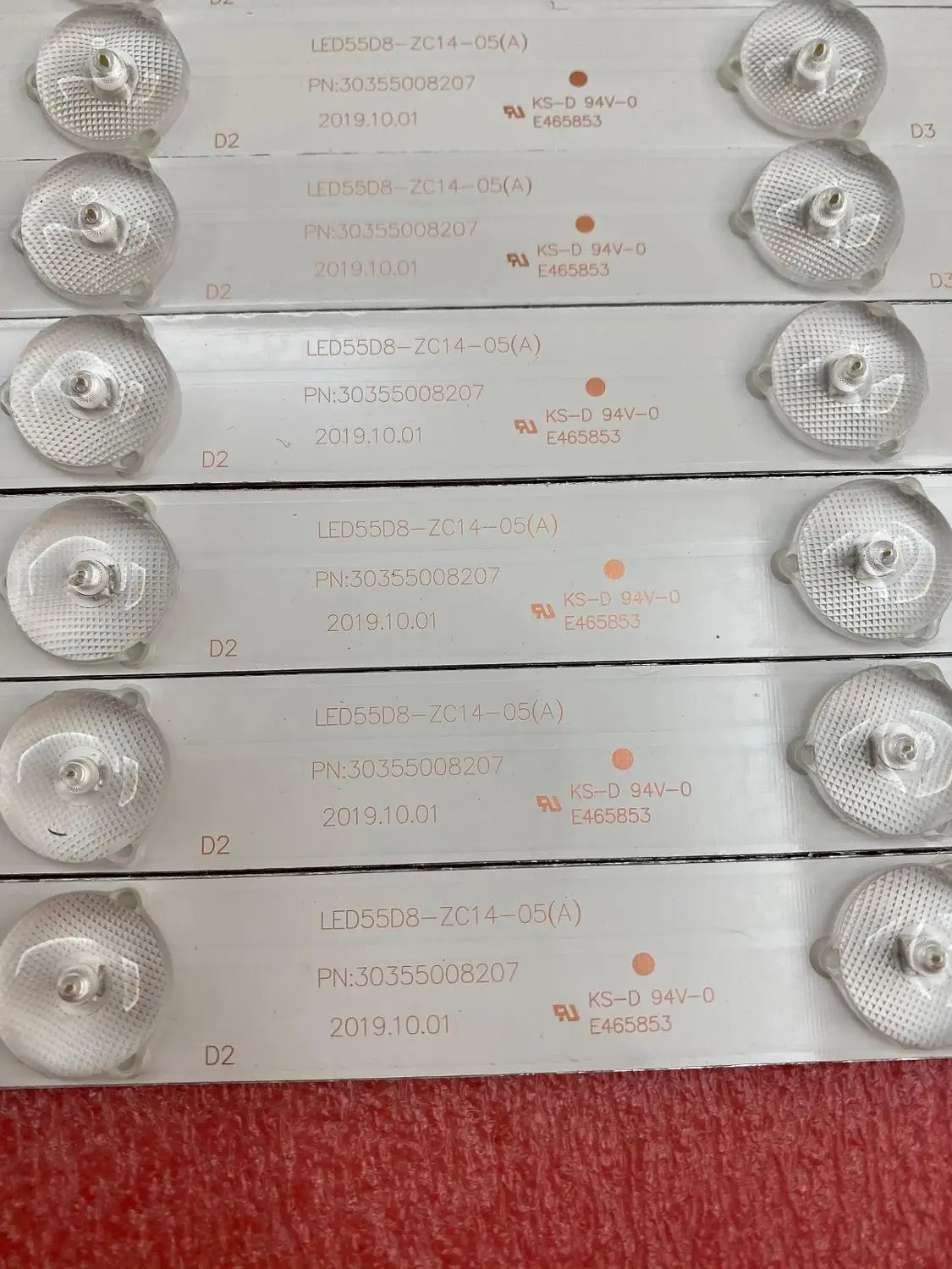 

New 60 PCS 8LED 553mm LED Backlight strip for LSC550HN01-K01 MX4245147501359 JVC LT55A73 LED55D8-ZC14-05(A) B 30355008207