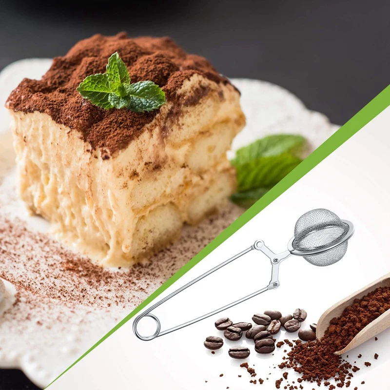 

6Pcs Tea Infuser Loose Leaf Tea Snap Ball Tea Strainer Spoon Stainless Steel Tea Filter Steeper with Handle