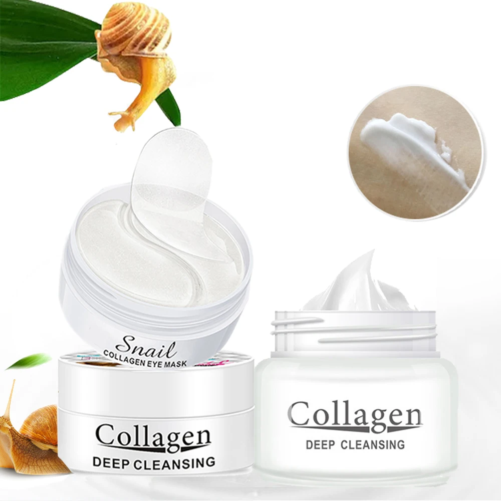 

Face Skin Care Set Collagen Whitening Cream Remove Dark Circles Eye Mask Patch Acne Treatment Facial Serum Korean Cosmetics