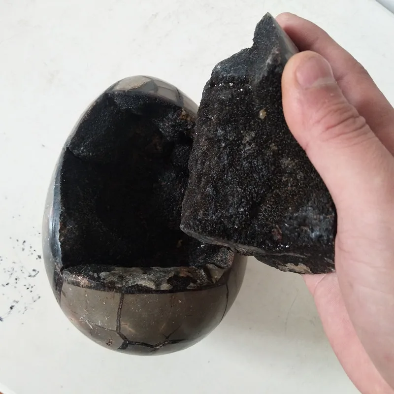 3800 г натуральный септорский камень геодезический Кристалл Дракон яйцо Идеальный