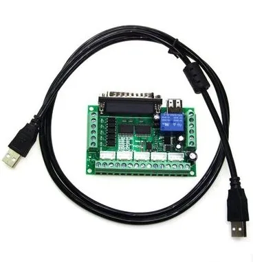 5-осевая плата интерфейса шагового двигателя с оптроном и USB-кабелем для