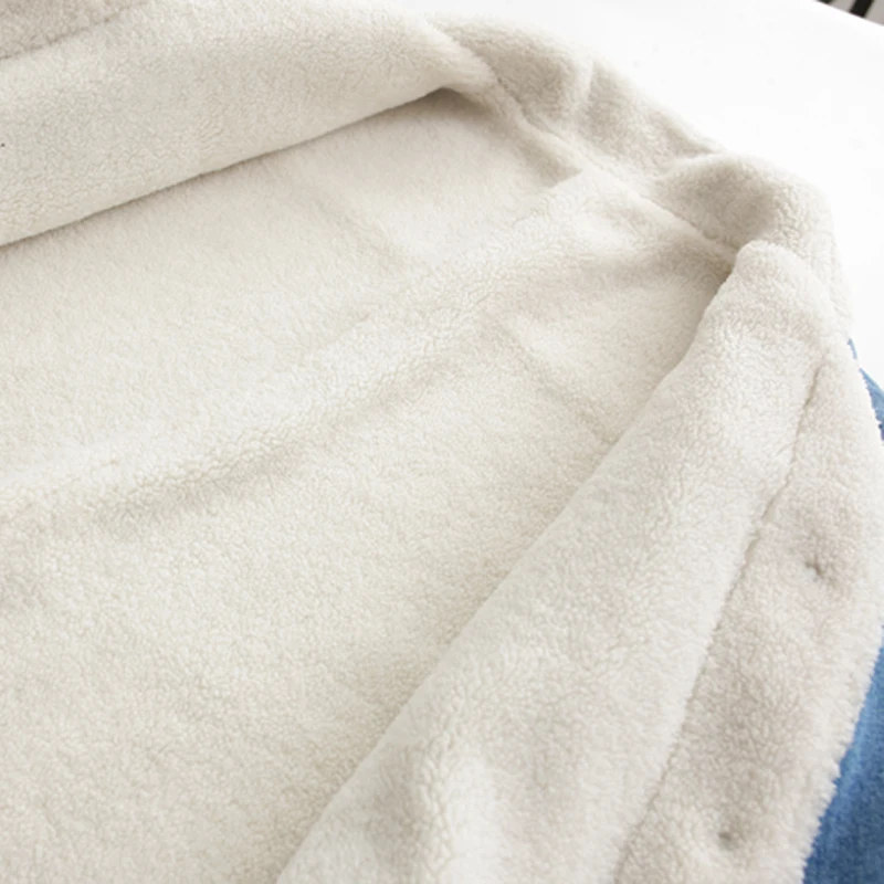 Rugod утепленное длинное пальто с добавлением овечьей шерсти джинсовая Тренч