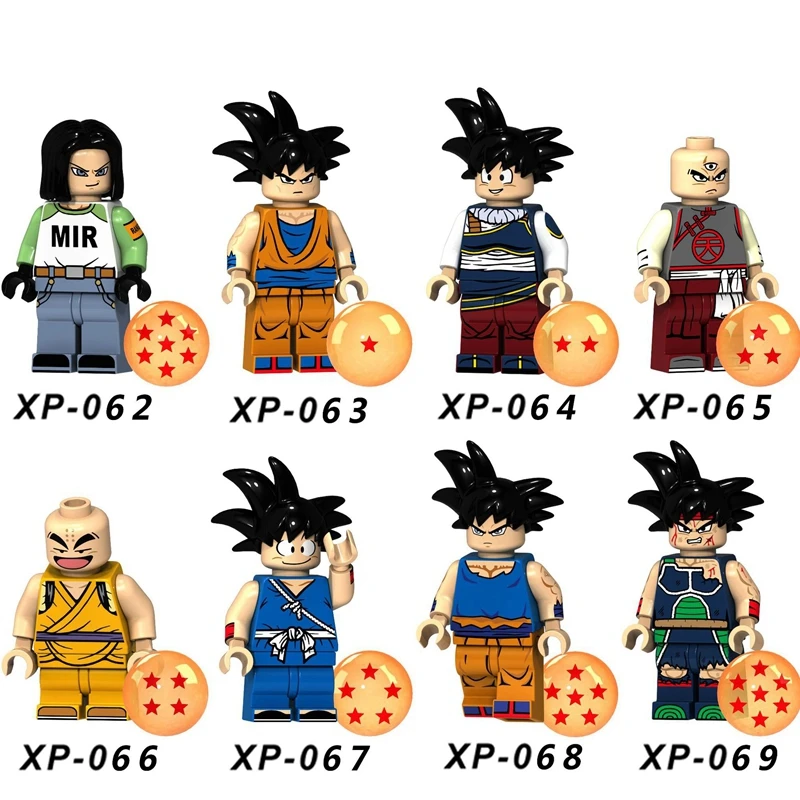 Dragon Ball Z Супер Saiyans Goku Vegeta Krillin trunks Cell Broly Аниме фигурки строительные блоки подарки для детей игрушки