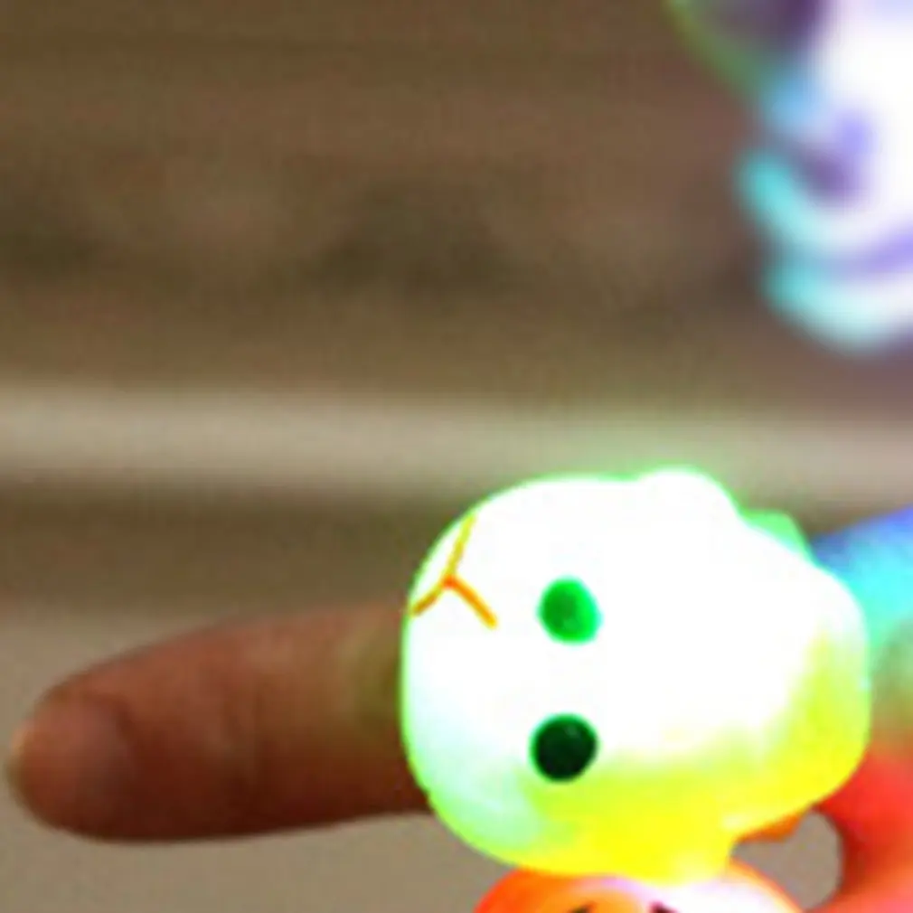 

Cartoon Luminous Finger Rings Glow in the Dark Toys for Children Adult Flash LED lights Toys Halloween Theme Party Toys