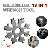 18 in 1 snowflake snow wrench tool spanner bicycle repair tools survival camping accessories outdoor multi tools screwdriver