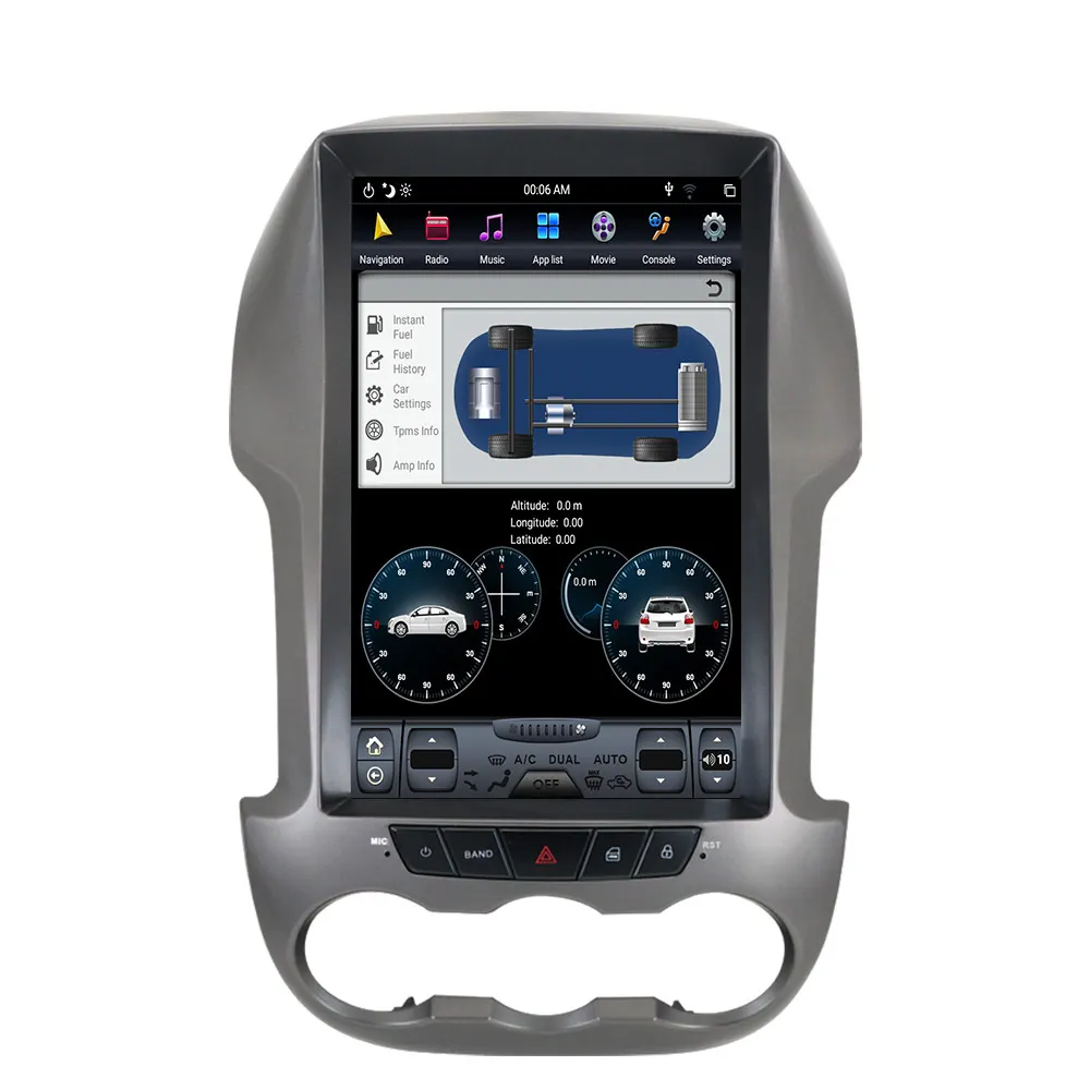 Android 9,0 Tesla стиль вертикальный экран автомобиля gps навигация для Ford Ranger/Ford F250 2011+ головное устройство мультимедиа радио плеер