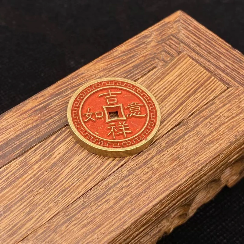 

Copper money, peace money, Lucky vermilion Pendant Exquisite Feng Shui gossip money