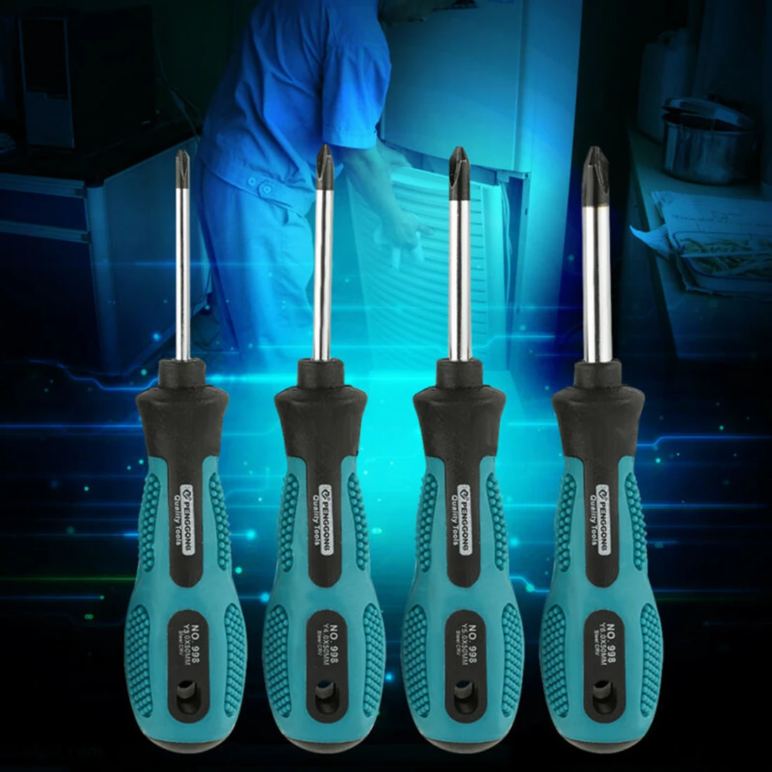 

Blue Y-type Screwdrivers Anti-slip Y-type Screwdriver Multifunctional Hand Tool