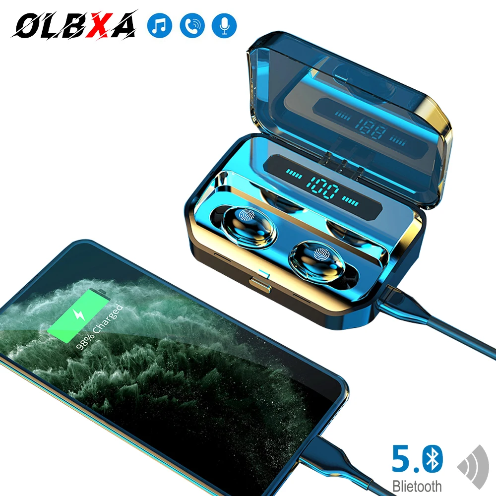 

OLBXA Power Bank Function Wireless ineal Earbuds Hifi Stereo Tws Bluetooth Earphone Fashion Charging Box Wireless