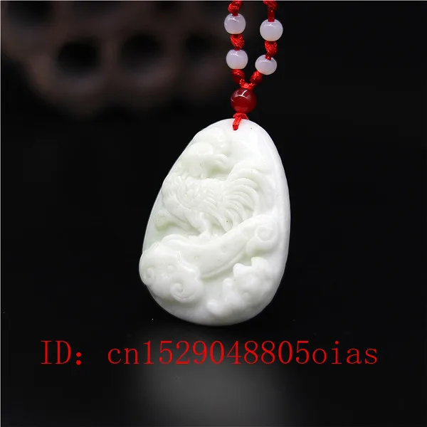 Ожерелье из натурального белого фарфора с курицей нефрита Ruyi очаровательные
