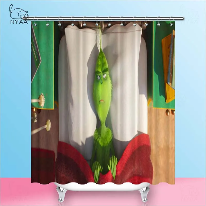 Nyaa Grinch занавески для душа Водонепроницаемый полиэстер ткань ванная комната шторы для домашнего декора