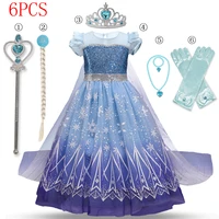 sequined xmas costume princess dress snow 2 kids dresses for girls christmas party clothes chidlren cosplay dress up robe 4 10y