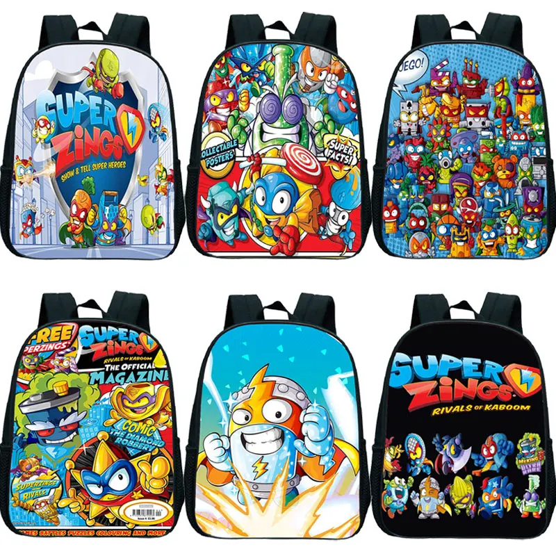 

Hot Sale Super Zings backpack Kids Cartoon Rucksack Superzings Kindergarten Backpack Children Preschool Bags Mochila 12 inch