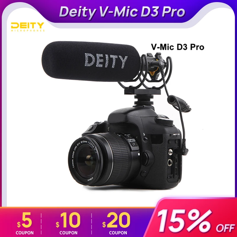 Студийный видеомикрофон Deity V Mic D3 Pro суперкардиоидный Полярный встроенный в