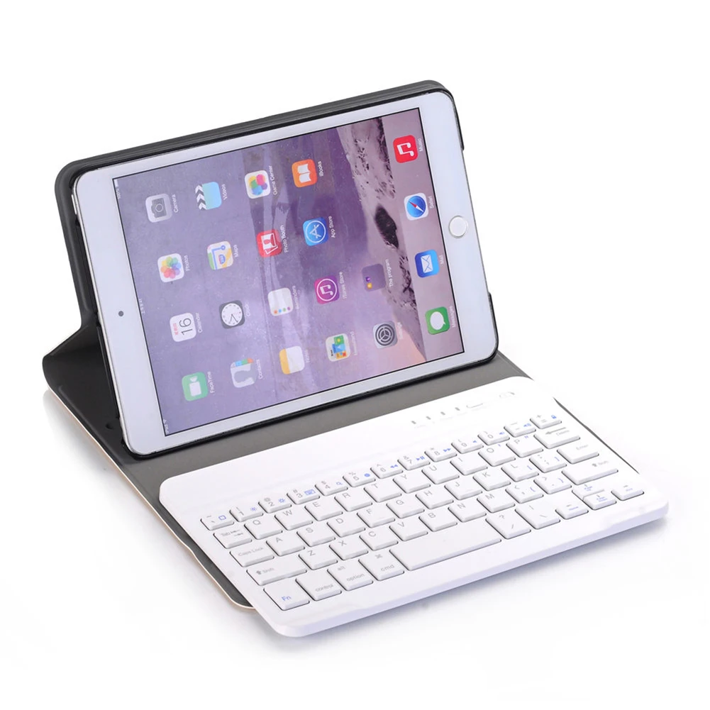 

For iPad Mini 1/2/3 Stand Shockproof Auto-Sleep/Wake Up Case Cover With Bluetooth Removable Keyboard Wireless UltraThin Keyboard