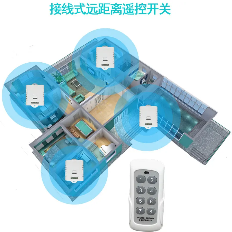 8-клавишный радиочастотный беспроводной передатчик 433 МГц Универсальный умный