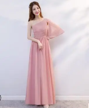 1pcs/lot woman fashion wedding chiffon dress female solid bridesmaid sister | Свадьбы и торжества