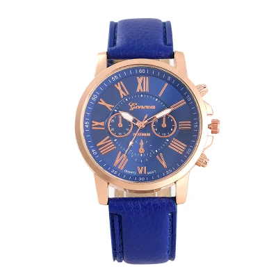 Женские и мужские наручные часы с кожаным ремешком Кварцевые аналоговые