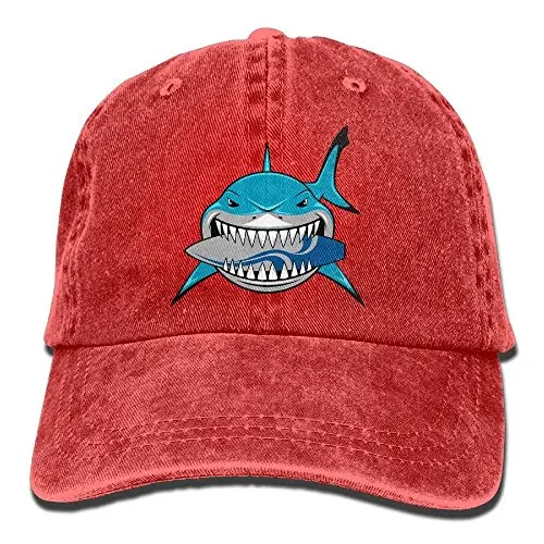 

Adult Shark Like Surfboard Denim Baseball Hat Adjustable Hip Hop Caps