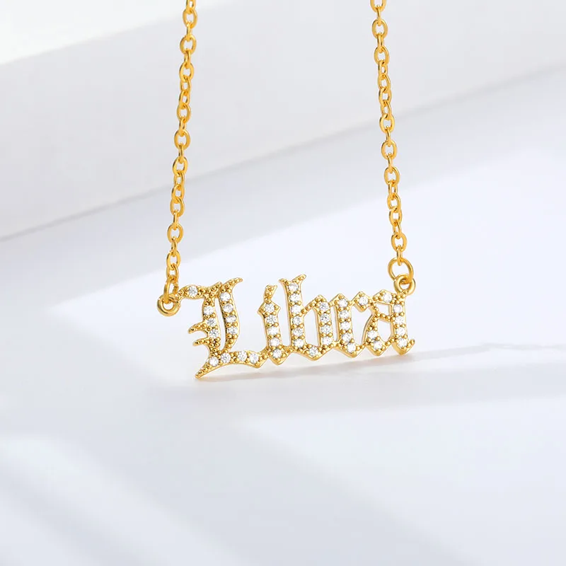 ЦИРКОНИЕВЫЕ ожерелья со знаками Зодиака для женщин и мужчин цепочка из розового