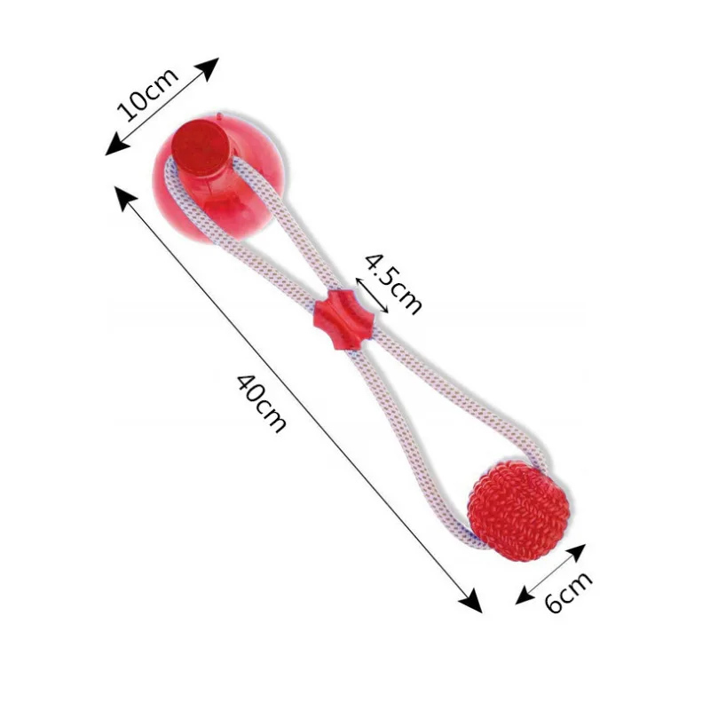 

Dog Suction Cup Push Ball Toys Elastic Ropes Dogs Tooth Cleaning Chewing Playing Interactive Toys Pet Supplies