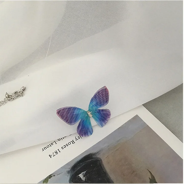 Гламурное ожерелье оптовая продажа прозрачное в виде рыбьей лески бабочки эльфа