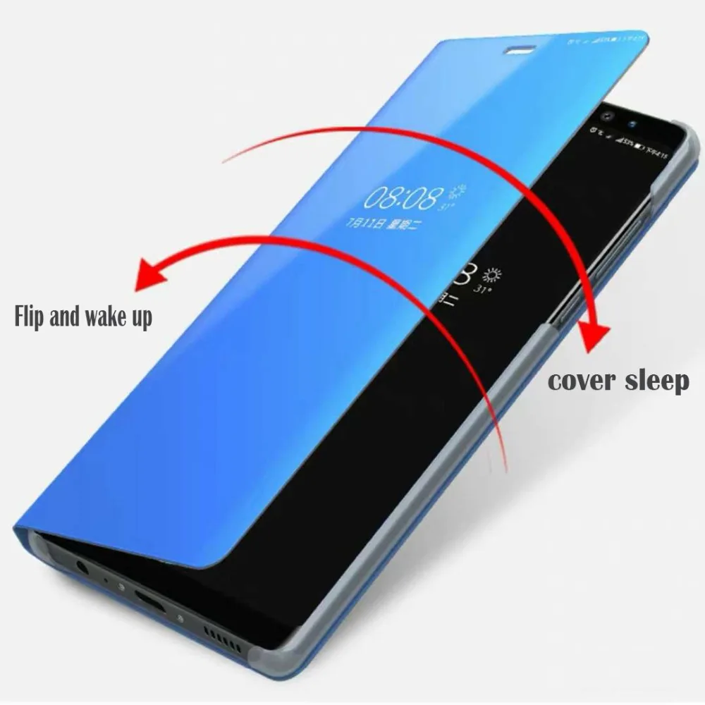 Зеркальный флип чехол для Motorola MOTO G8 Plus с полным покрытием кожаный телефона чехлы