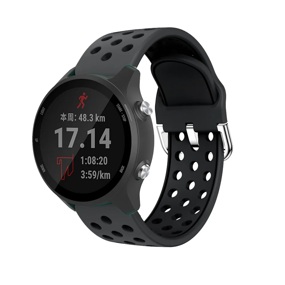 

For Garmin Forerunner 245 & 245M Music 645 Silicone Watchband 20mm Watch Strap band Sport Bracelet For Vivoactive 3 Music