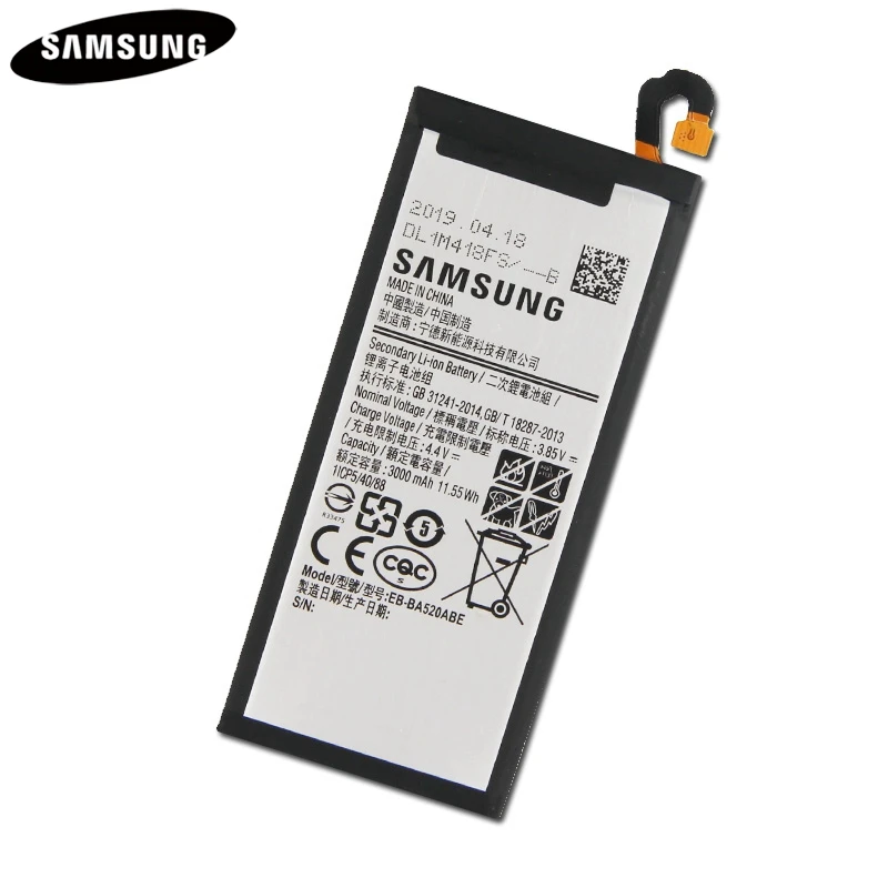 Батарея EB-BA520ABE для Samsung Galaxy A5 a520f SM-A520F версия 3000 мАч Замена телефон Батарея