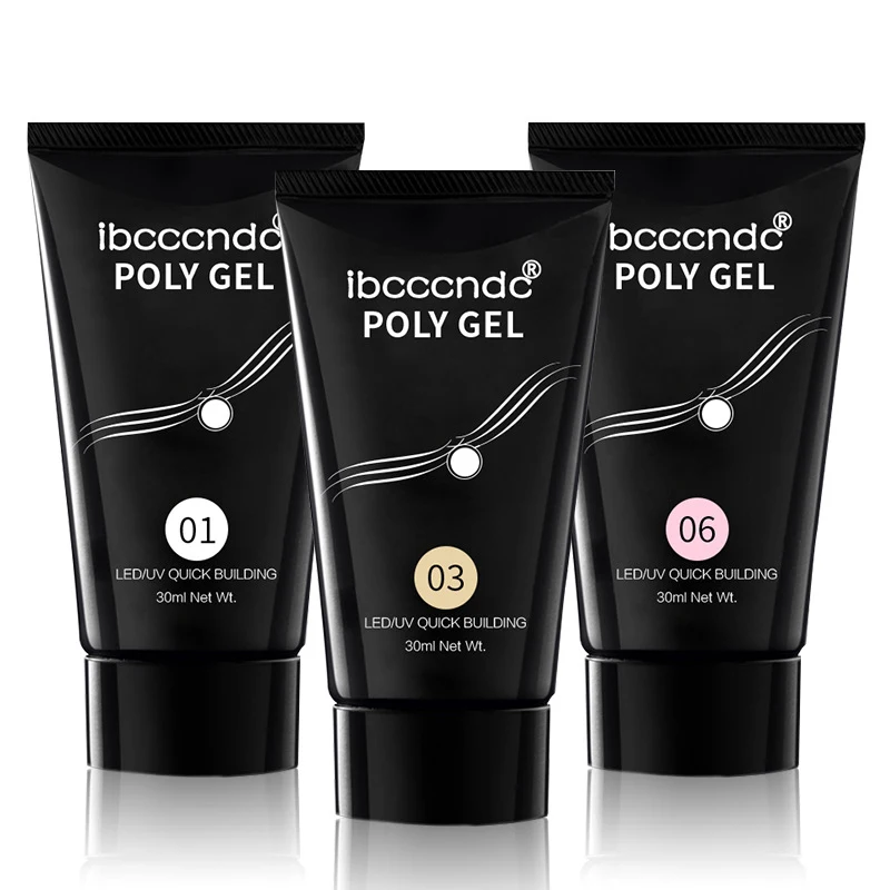 30 мл IBCCCNDC 9 Цвета Polygel пилка для ногтей быстрая расширение поли моментальный