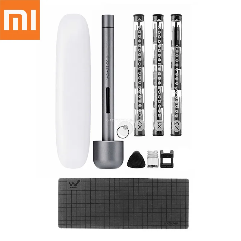 

Оригинальная модернизированная электрическая отвертка Xiaomi Wowstick 1F, 56 насадок, беспроводная, литий-ионная зарядка, светодиодная Отвертка из ...