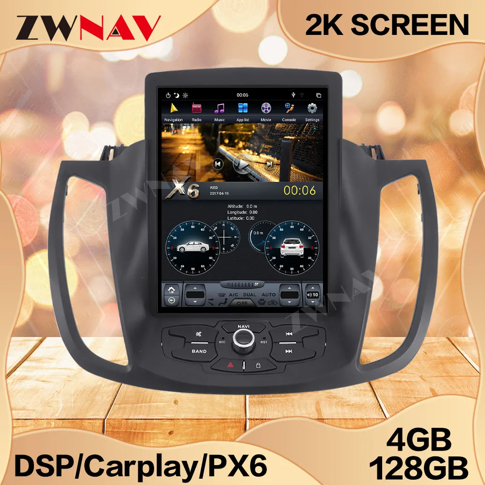 preço 4 + 128g Tesla Tela Para 2013 2014 2015 2016 2017 2018 2019 Ford Kuga Unidade Android Carro Multimídia Player Gps áudio Rádio Estéreo