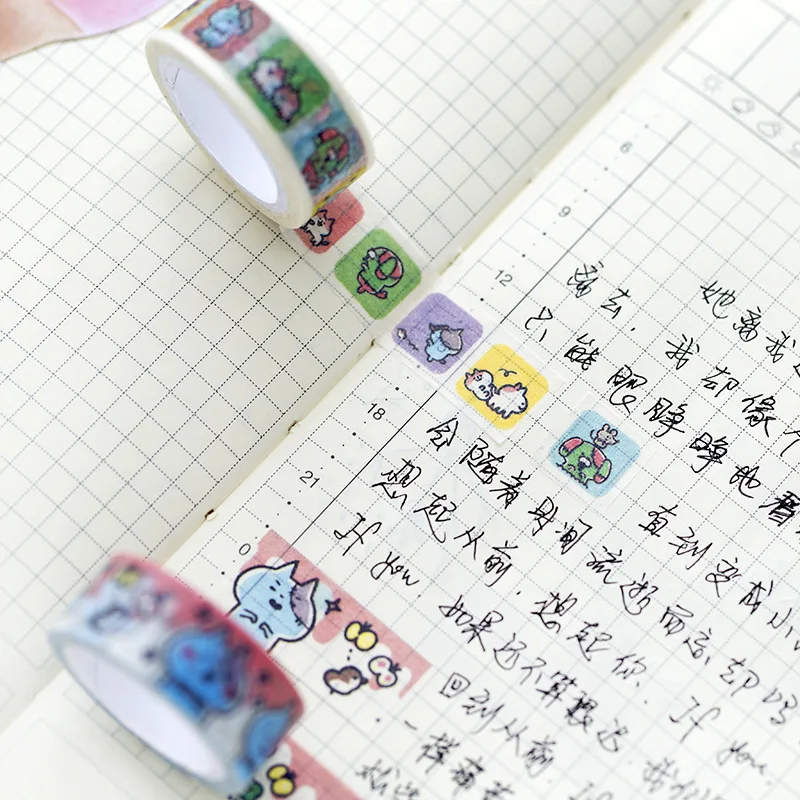 Маскирующая лента японский милый скотч с принтом &quotКошка&quot наклейки креативный