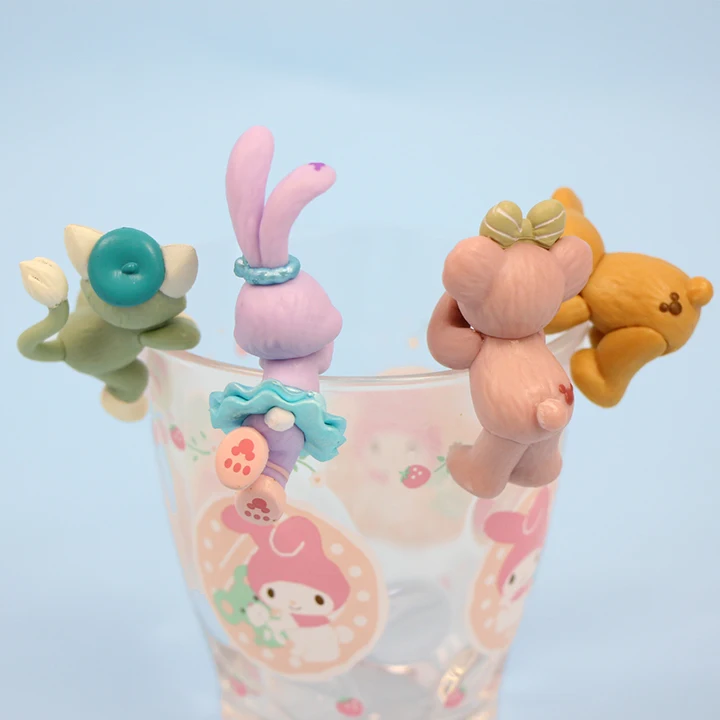 Мультяшные милые медведи Duffy и shelliemay stelllalou Gelatoni кошка фигурка коллекция гаражный Комплект Кулон аксессуары для игрушечной куклы