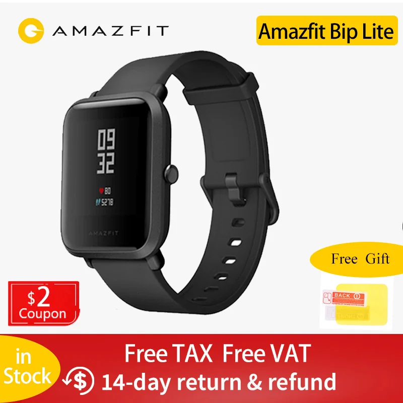 Умные часы Amazfit Bip Lite в наличии глобальная версия 45 дней автономной работы 3 АТМ