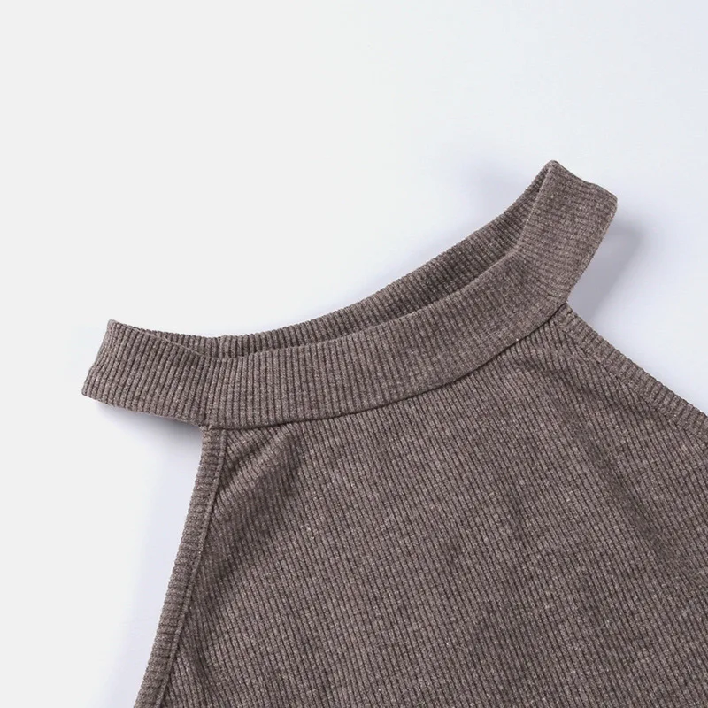 

Women's Design Cotton Vest VNeckTop Two Piece Suits Cut Out Pullovers Sexy Vest Suits Ladies 2021 Ins Fashion Casual New Female