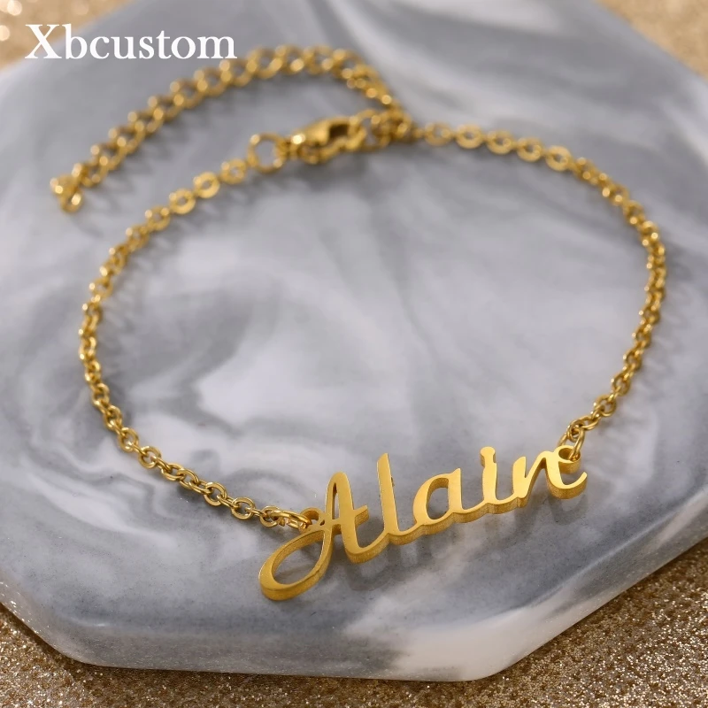 Браслет с именем под заказ браслет из нержавеющей стали регулируемый именной для