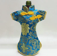 fundas navideas para botellas cheongsam bolsas de vino brocado de seda ropa para botellas de vino decoracin del hogar de