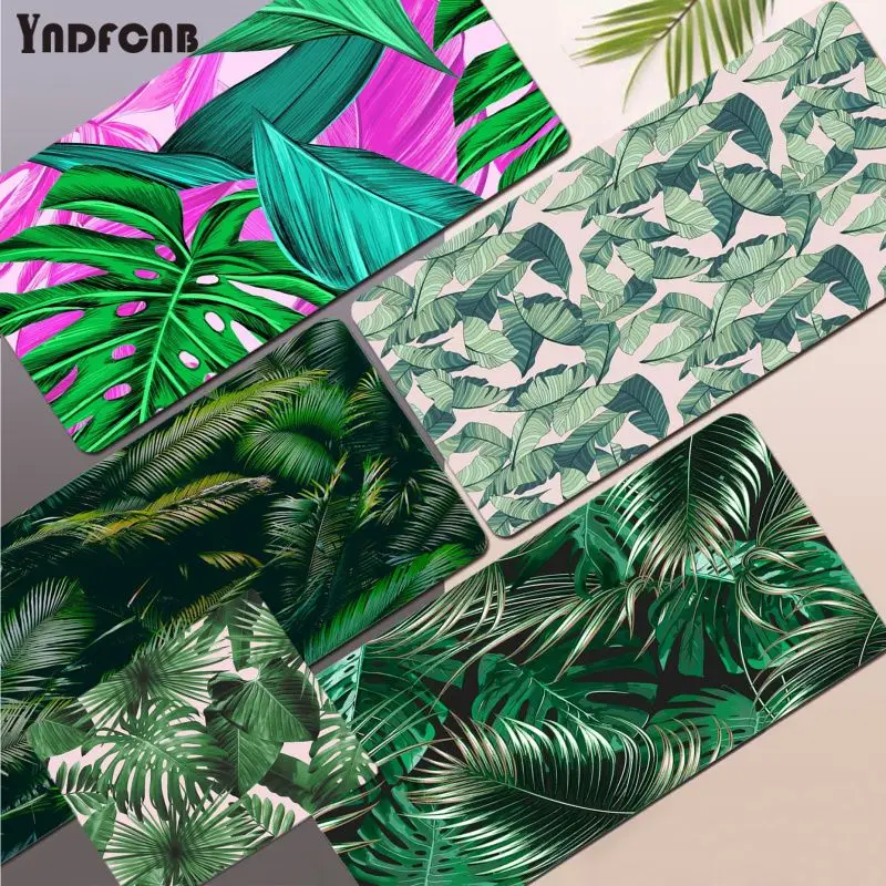 

Banana Tree Green Leaves Palm Comfort Mouse Mat Gaming Mousepad for Office Long Table Mat Kawaii Desk for Teen Girls for Bedroom