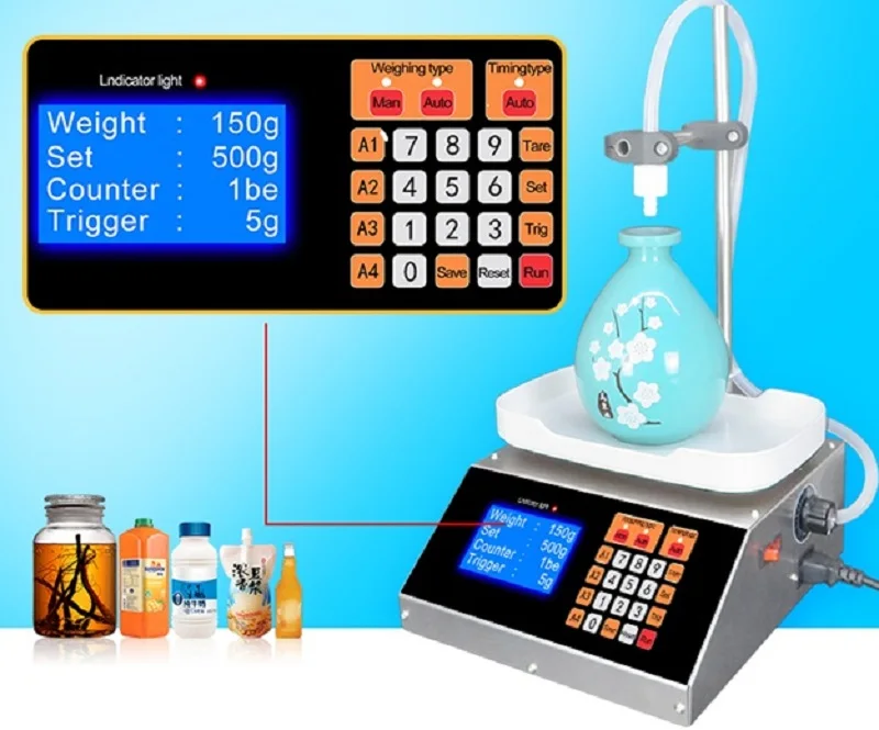 

Small scale weighing and quantitative packing machine