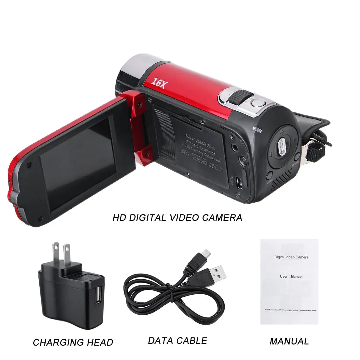 1080P HD Цифровая камера портативная Videocamcoder Videocam DV для домашнего использования дорожная видеокамера вращающийся на 270 градусов экран