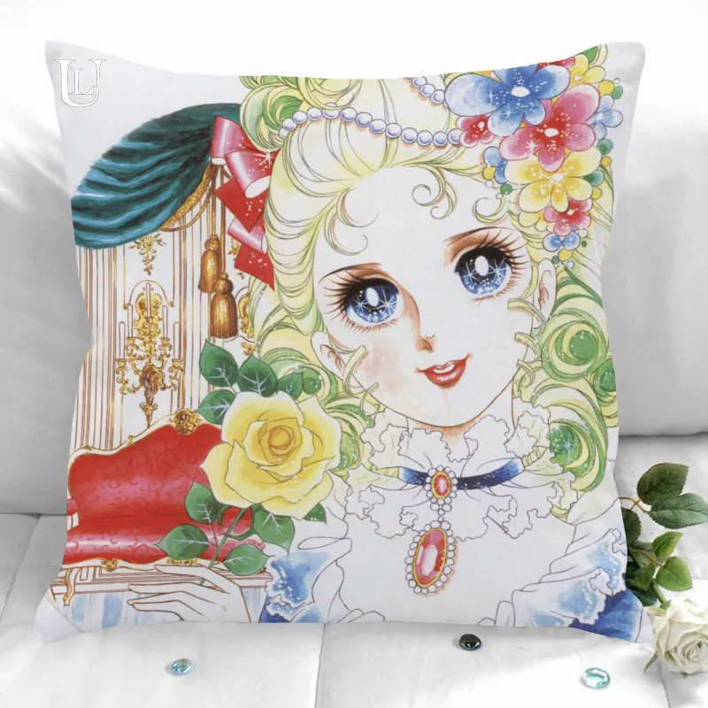 

Новинка, квадратная наволочка с принтом «Роза Версаля», декоративная домашняя наволочка, Размеры 35x35 см, 40x40 см (одна сторона)