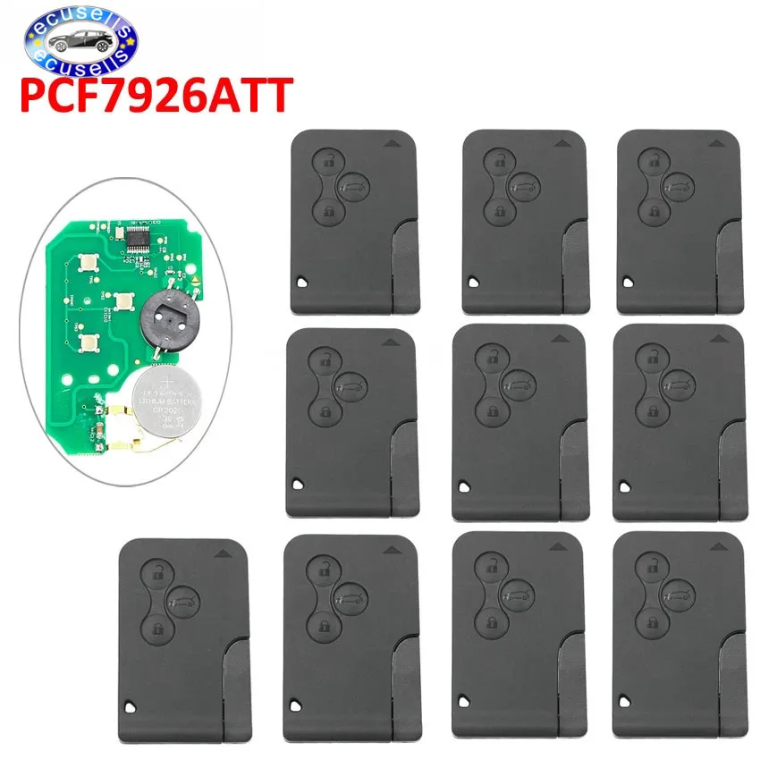 10 шт./лот 3 кнопки смарт-карты дистанционного ключа 434 МГц 7926ATT чип для Megane Scenic 2003-2008