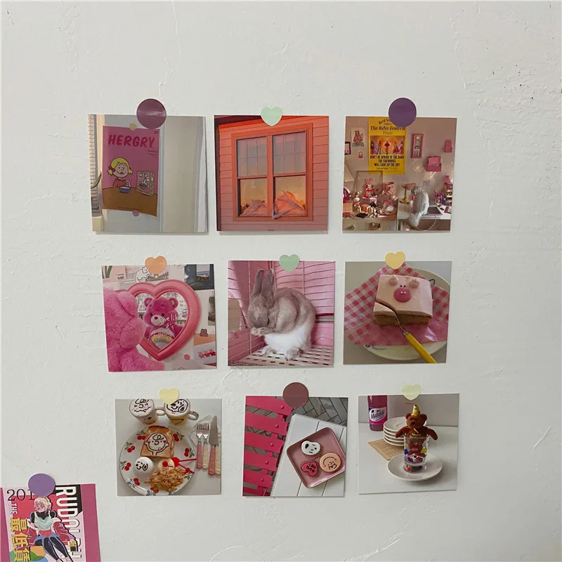 9 листов розовая серия для девочек реквизит фотосъемки открытки пустые