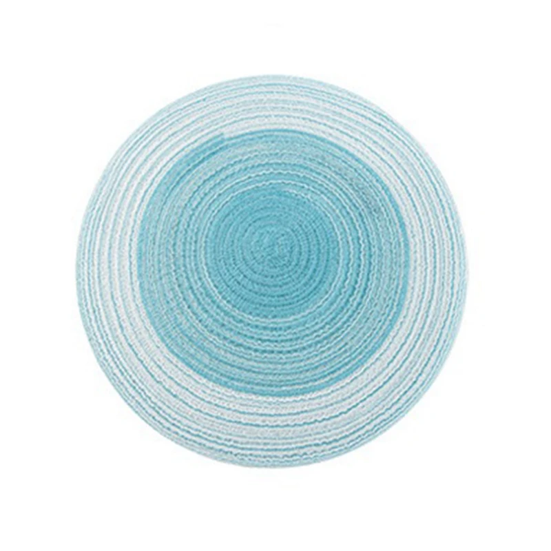 

Round Placemats For Dining Table Set Of 6, Braided Anti-Skid Washable Kitchen Table Mats,Kitchen Placemats,15Inch