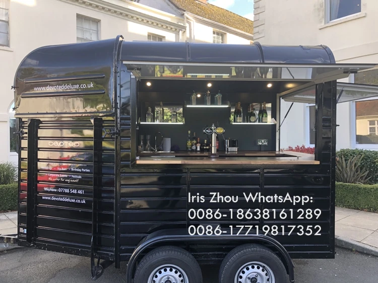 Многофункциональные повозки для кофе трейлер еды мобильный фургон лошадей пиццы