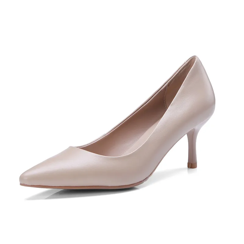 nude colors ASUMER/; обувь из натуральной кожи наивысшего качества; женские туфли-лодочки с острым носком на тонком высоком каблуке; вечерние и свадебные туфли; женская обувь; сезон весна-лето - Цвет: nude colors